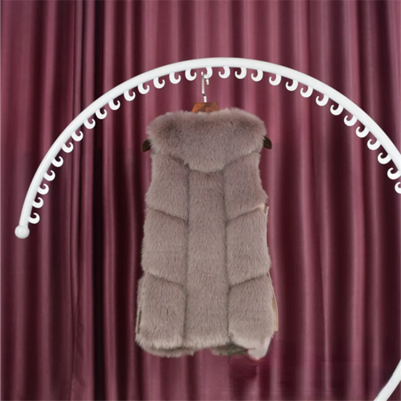 Winter Vest New Women's Mid-Long Faux Fur Coat Korean Vest Autumn Fashion Sleeveless Chaquetas Para Mujer