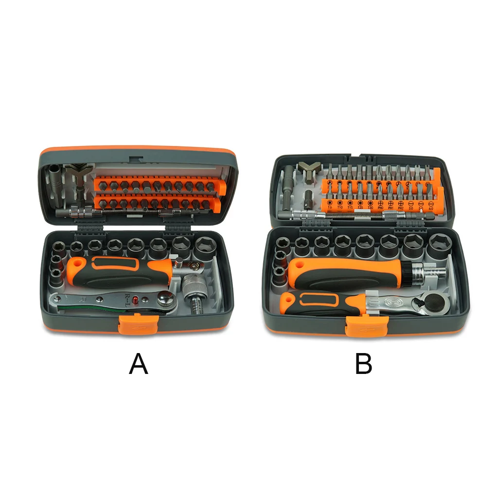 

38 Pieces set 38-in-1 Ratchet Screw Driver Socket Wrench Bits Rotatable Repairing Woodworking Ratcheting Portable
