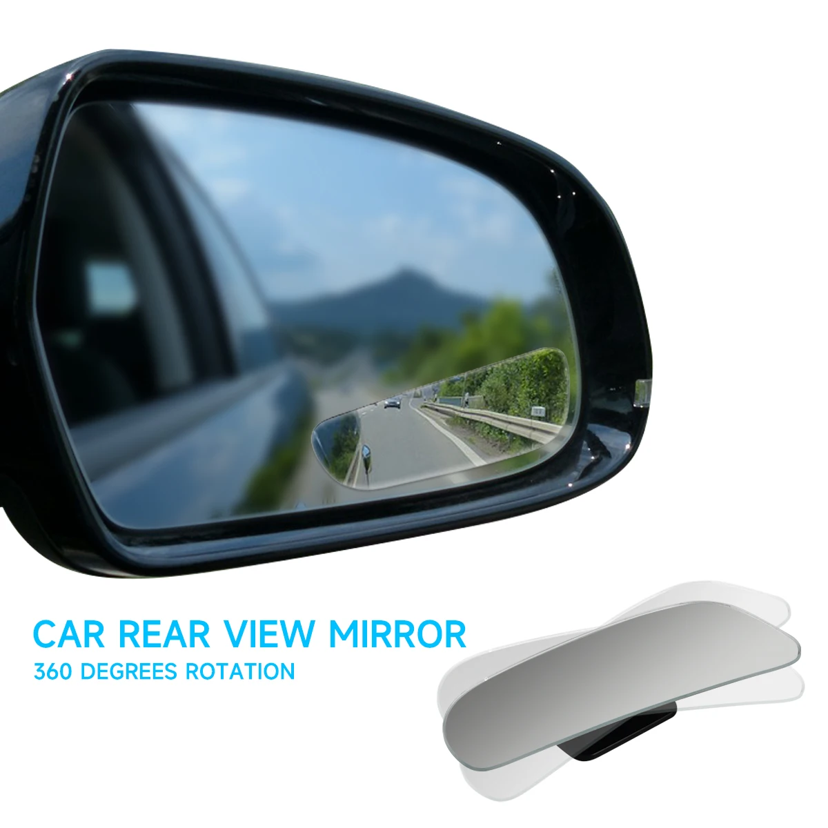 

2pcs Car Blind Spot Mirror 360 Rotation Adjustable Wide Angle Convex Mirror Safety Blind Spot HD Auto Rear View Mirror Universal
