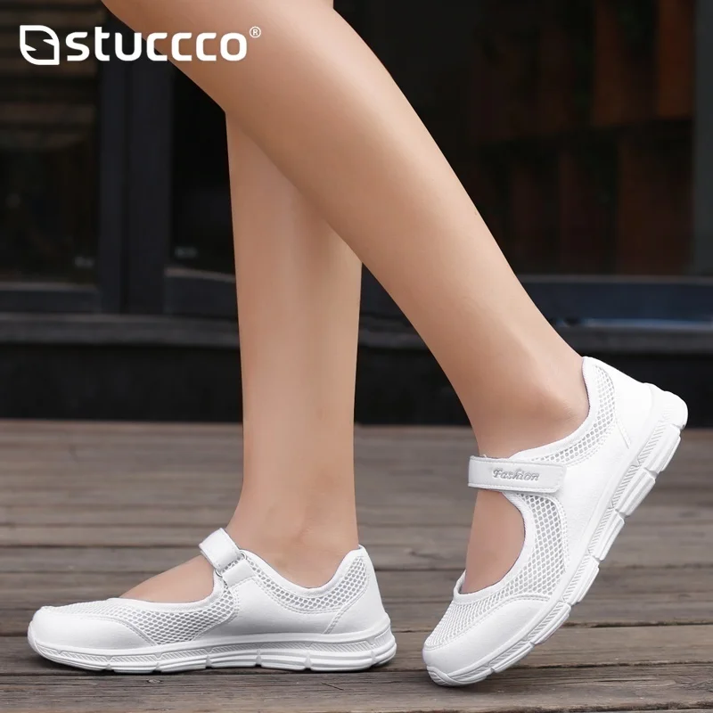 Summer Womens Fashion Casual Running Shoes Women Sneakers Weave Mesh Fabric Comfortable Flats Ladies Shoes Zapatos De Mujer