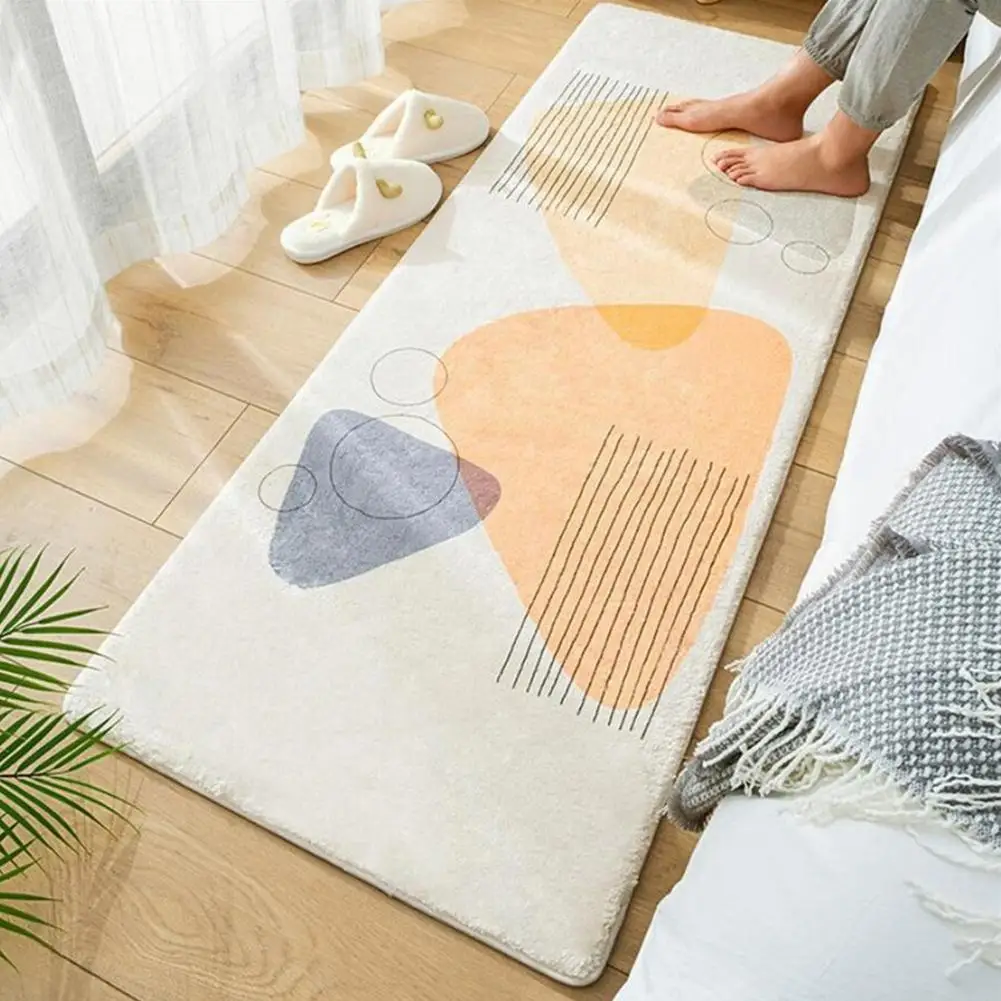 

Household Carpet Anti-skid Foot Pad Bedside Rug Bathroom Room Non-slip Absorbent Floor Decorative Mat Rugs K2k4