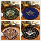 Круглый коврик Masonic, коврик с рисунком в виде кольца для гостиной, круглый ковер для спальни, стула, коврик для салона