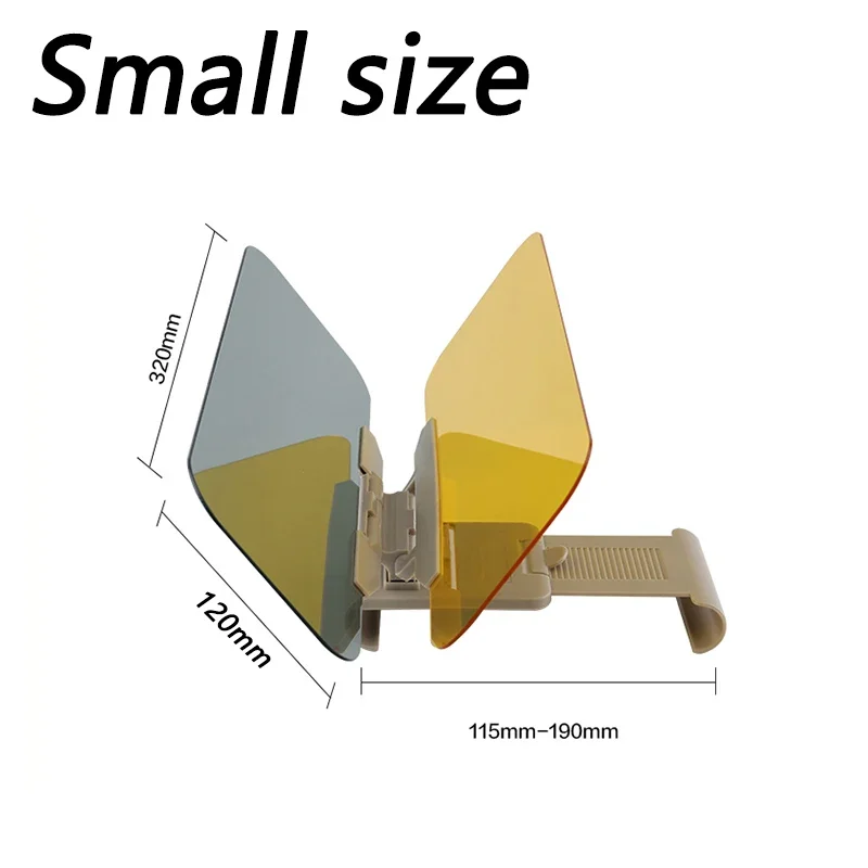 

Автомобильные солнцезащитные очки на клипсе, дневной и ночной свет, защита от УФ-лучей, противоослепляющий солнцезащитный козырек, вращающийся, прозрачное зеркало для вождения, 2 в 1
