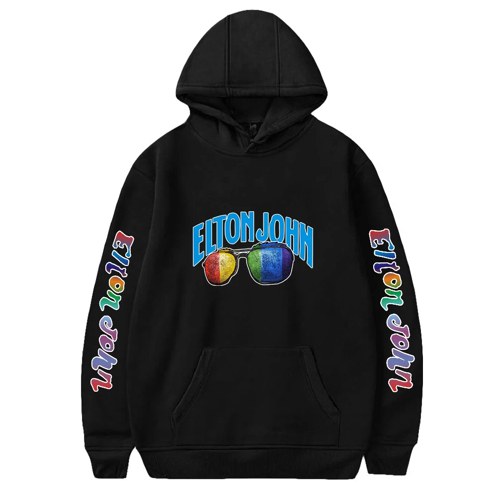 

New Elton John Hoodies Women/Men Long Sleeve Hooded Sweatshirts Hot Sale Casual Harajuku Streetwear Clothes