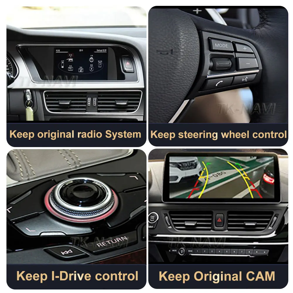 Автомобильный мультимедийный плеер Carplay 8 дюймов Android 13 для Audi A4 A4L B8 2009-2016 8-ядерный