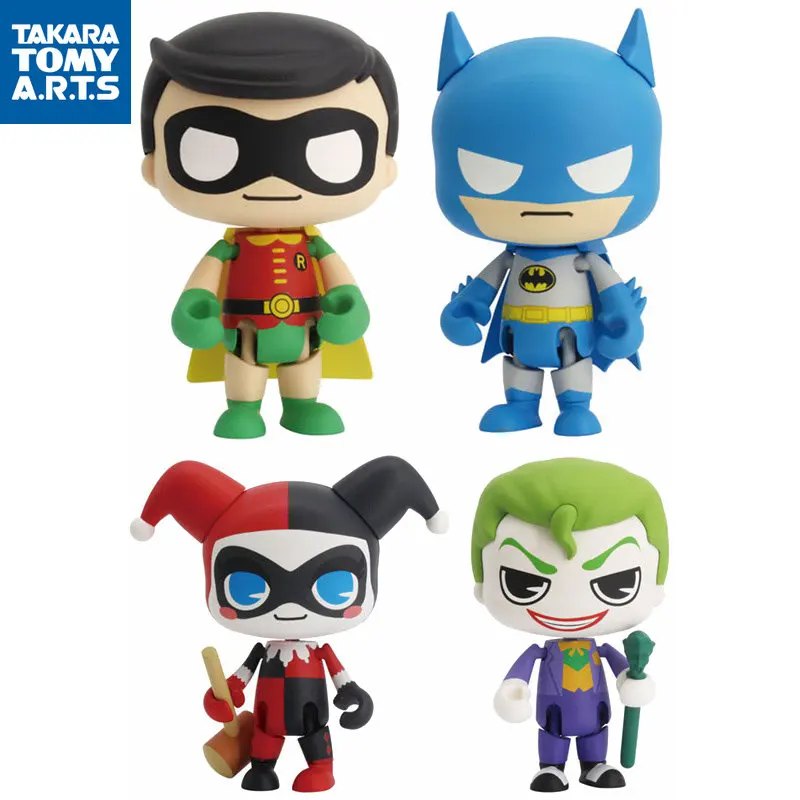 

TAKARA TOMY Genuine Gashapon POPSULE Batman The Joker Robin Harley Quinn Marvel DC Joints Movable Anime Action Figure Dolls Toys