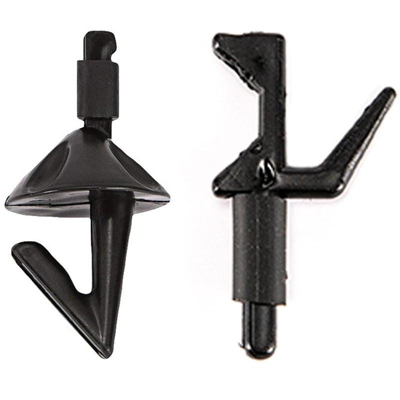 

20Pcs Black Fishing Bait Shields Impact Shield Bait Sea Fishing Rig Hooks & 20Pcs Relay Clips With One Soft Tube