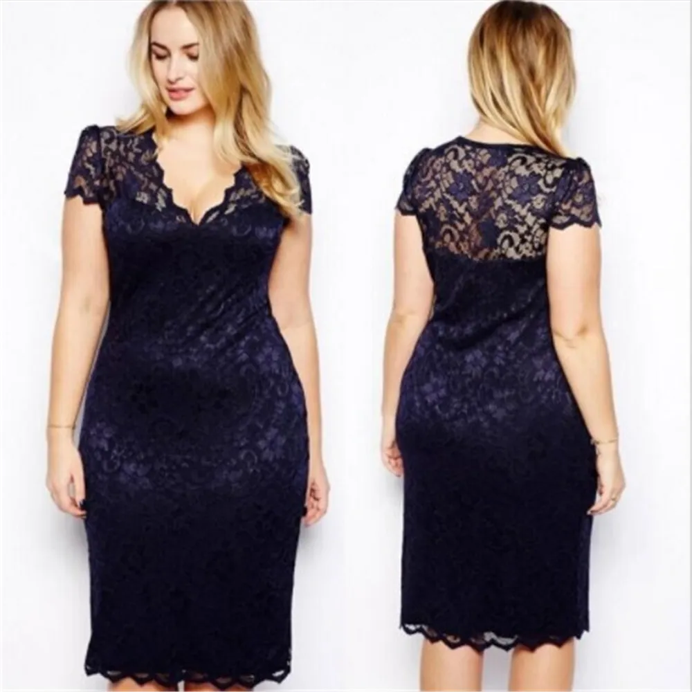 

Женское кружевное мини-платье с V-образным вырезом и коротким рукавом