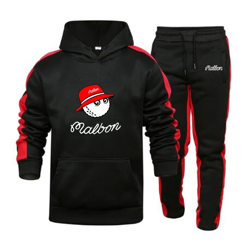 

Men's Autumn And Winter Running Suit Hoodie + Trousers Casual Sportswear Men's Golf Clothing Gym Couple Jogging Suit