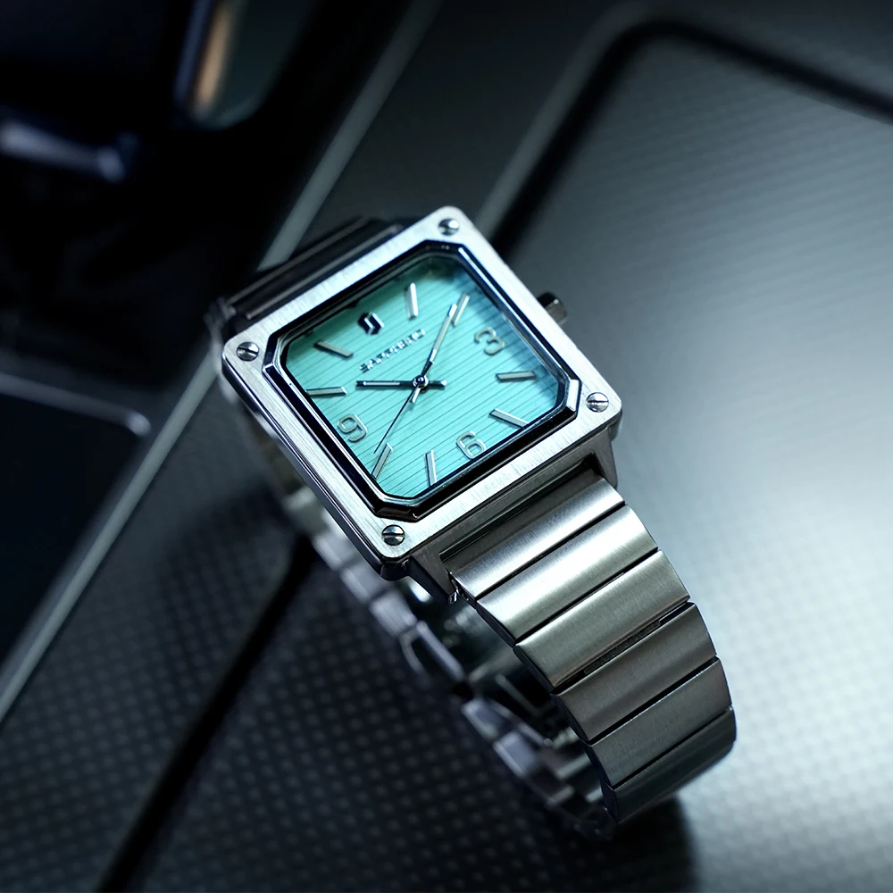 SAPPHERO Square Watch Men Couples  Wristwatch Fashion Ladies Watches Stainless Stee Japan Quartz Minimalism Lovers Clock