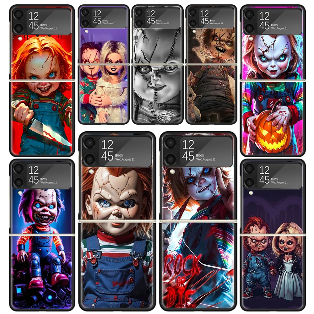 Фото Чехол для телефона «Кукла-люкла ужасов» для Samsung Galaxy Z Flip6 Flip4 Flip5 Flip3 Чехлы Z Flip 6 3 4 5 5G Задняя крышка Fundas №1