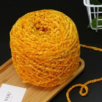 3 strands of glossy wool yarn coarse chenille gold wool yarn hand knitted scarf hat thread crocheted shoe thread