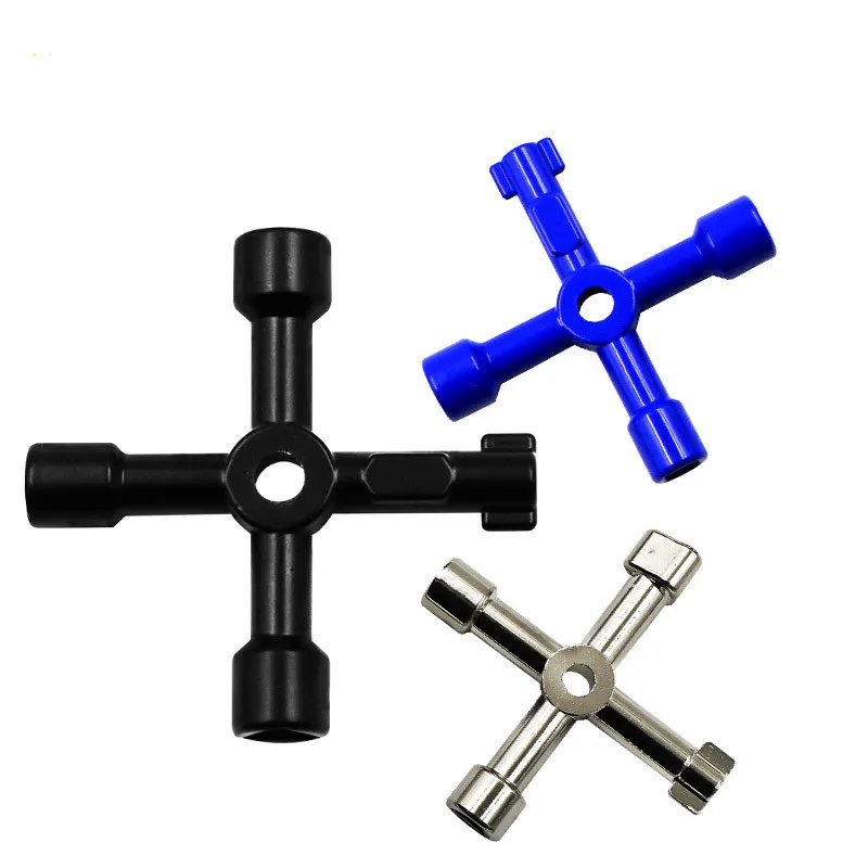 

Multi-spec triangle key wrench in the cross-shaped electric control cabinet Elevator door valve square hole round hole key