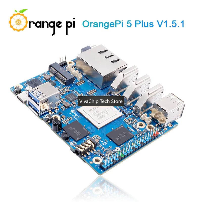 Модуль VivaChip TechOrange Pi 5 Plus 16 ГБ ОЗУ LPDDR5 V1.5.1 Версия RK3588 PCIE с внешними модулями WiFi-BT и SSD, поддержка 8K, для разработки на Orange Pi5 Plus (art.: 3920da4235983) - 3920da4235983