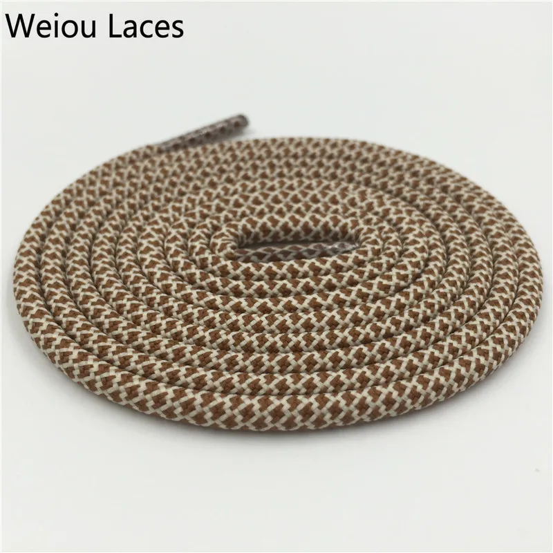 Weiou Multi Color Two Toned Shoestring Colored Children's Shoelaces Sport Shoe Lace Round Rope Bootlace For Men boots Sneakers