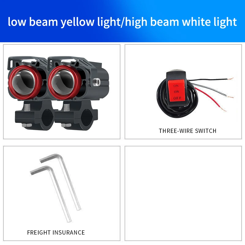 Дополнительный прожектор ночного рыцаря для мотоцикла светильник, светодиодные лампы для мотоцикла, нарусветильник Противотуманные фары для мотоцикла, s TV, скутера, дальнего света
