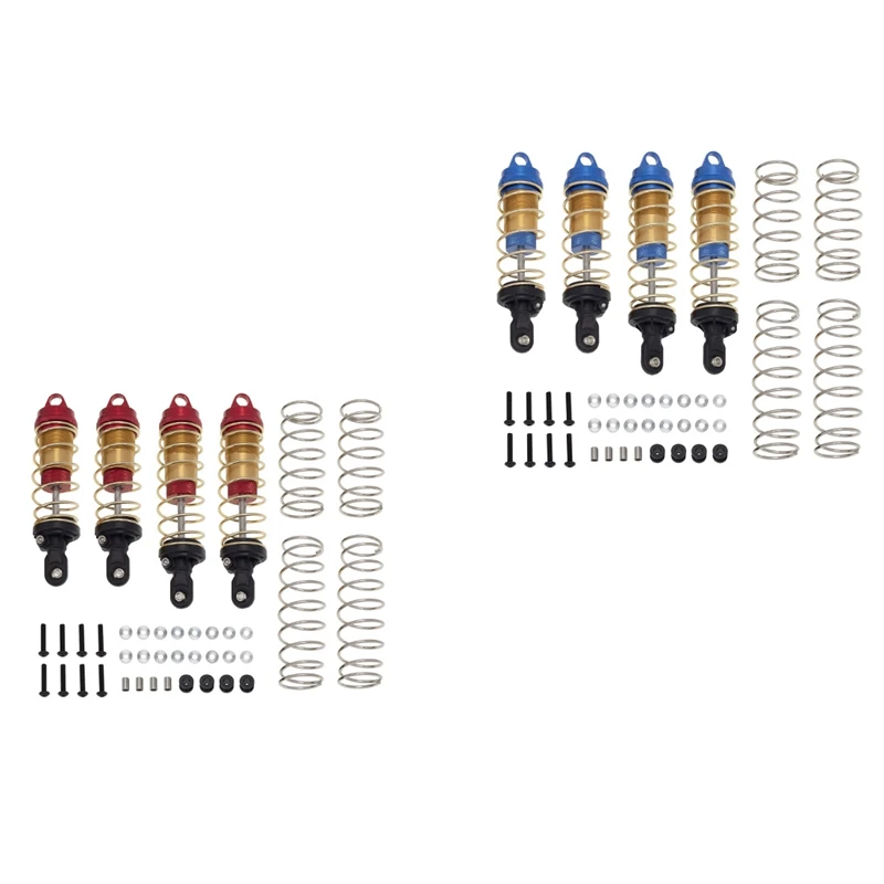 

HOT-4Pcs Metal Front And Rear Shock Absorber Damper For Arrma 1/10 SENTON Granite Typhon Big Rock RC Car Upgrade Parts