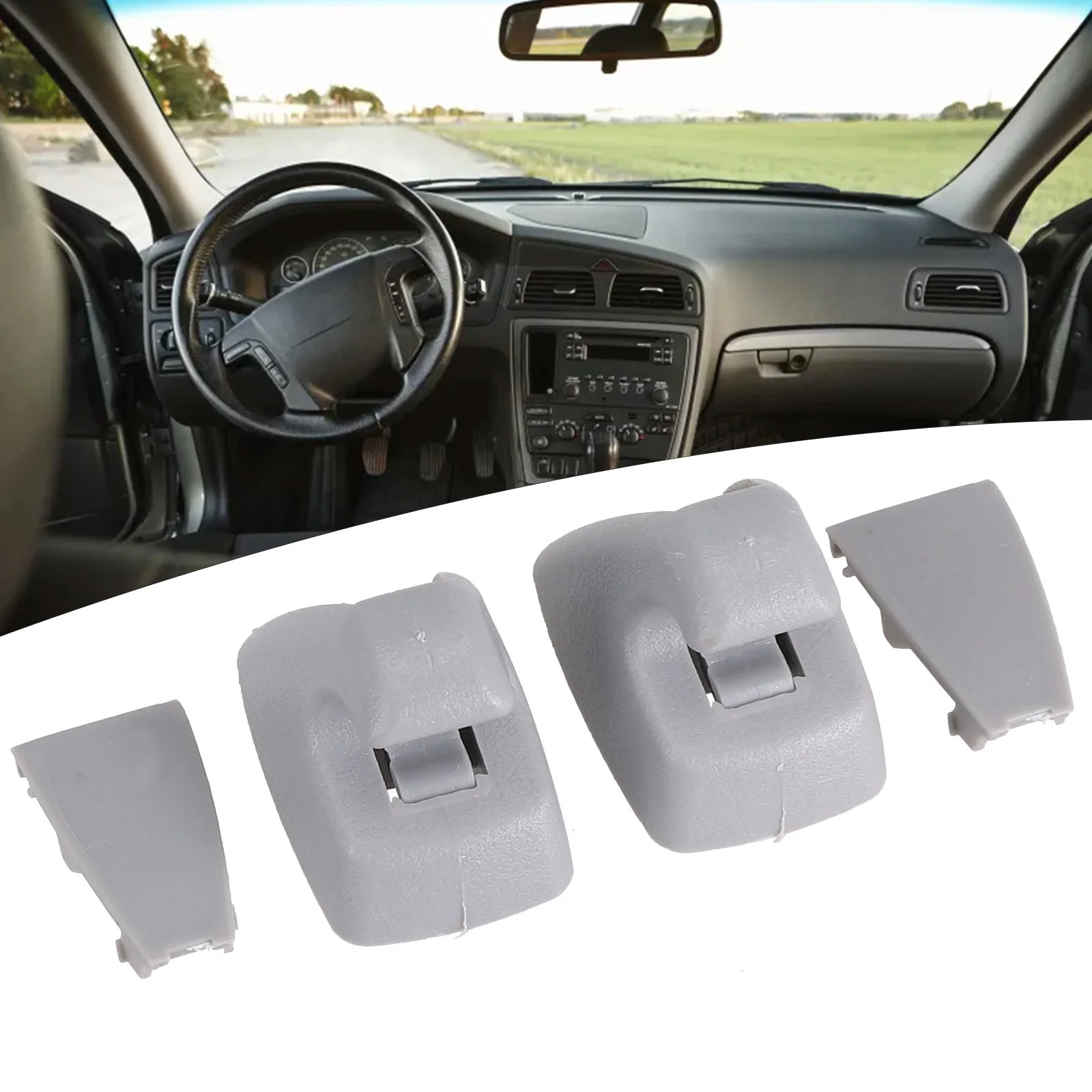 

2 PCS Car Gray Sun Visor Support Clips Retainer Fits For Cruze For Sonic 95994975 Auto Support Clips Retainer Bracket Hook