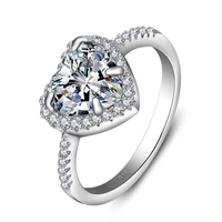diwenfu sterling silver s925 natural diamond ring for women heart shaped silver 925 jewelry diamond gemstone ring box bizuteria