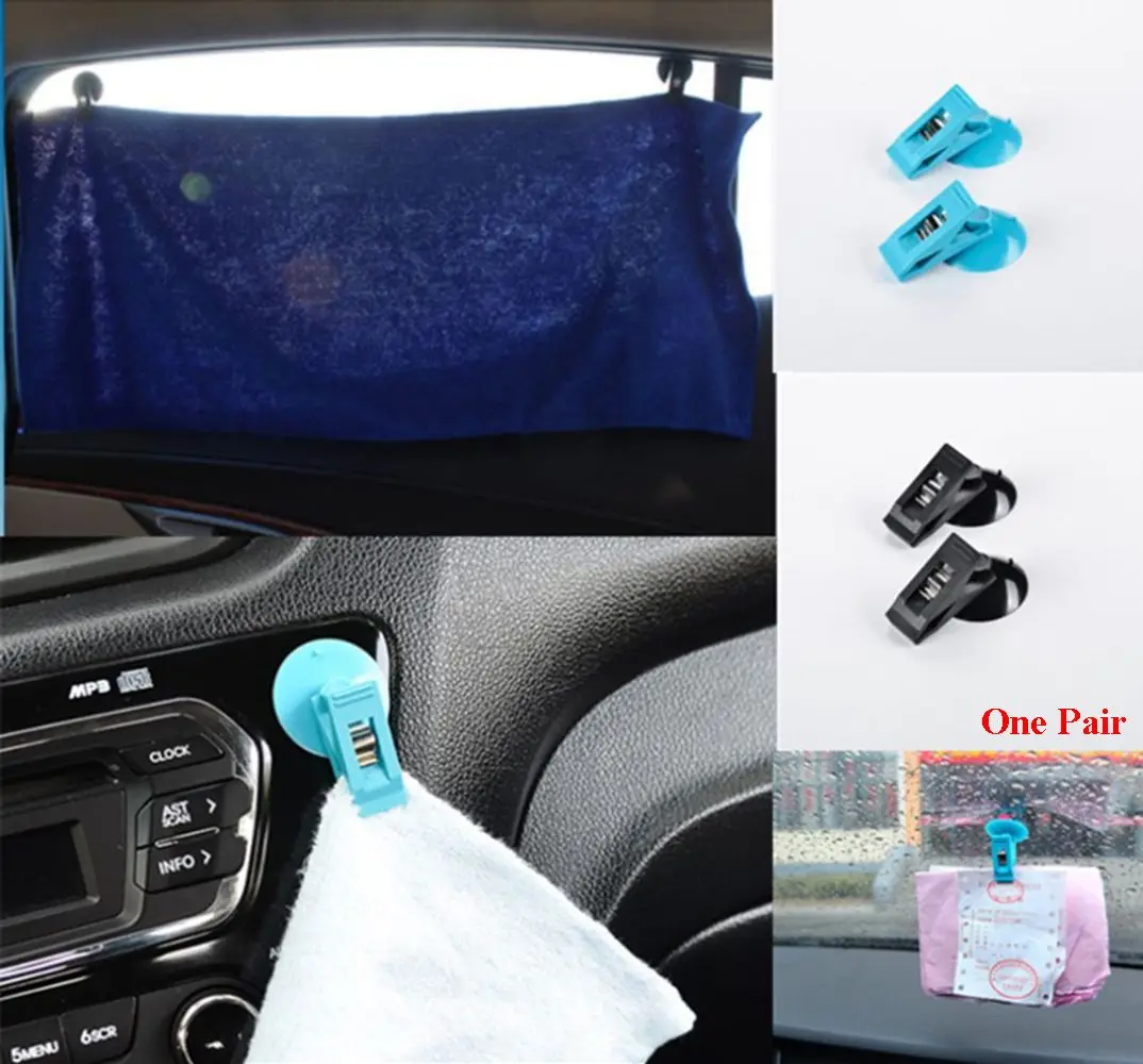 

Removable Suction Cup Plastic Auto Towel Ticket Fastener Card Clamp Bill Holder Car Window Mount Suction Clip