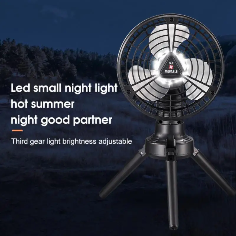 

Portable Camping Fan USB Rechargeable Portable Fan Outdoor Camping Fans Foldable Telescopic With Tripod Camping Ceiling Fan