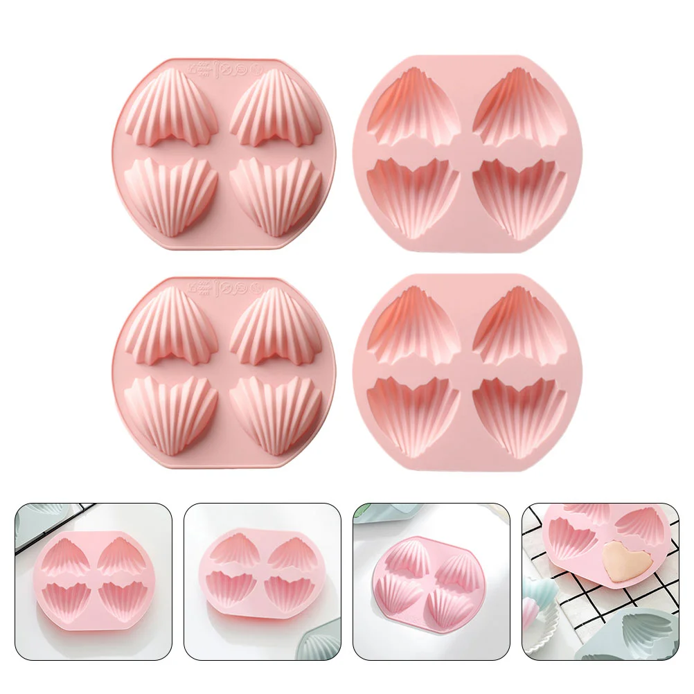 

4 Pcs Dessert Silicone Donut Molds Party Silicone Cake Molds Love Mold Baking Tools Muffin