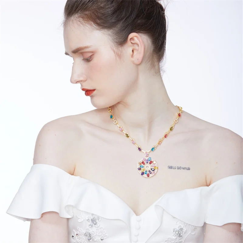 Дизайнерское ожерелье из искусственного циркония 3A |