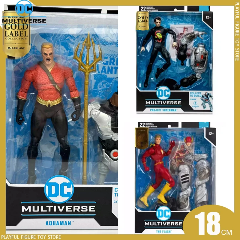 

Original Anime Figure Mcfarlane Toys Aquaman Project Superman The Flash Dc Comics Multiverse Build Cyborg Action Figure Toy Gift