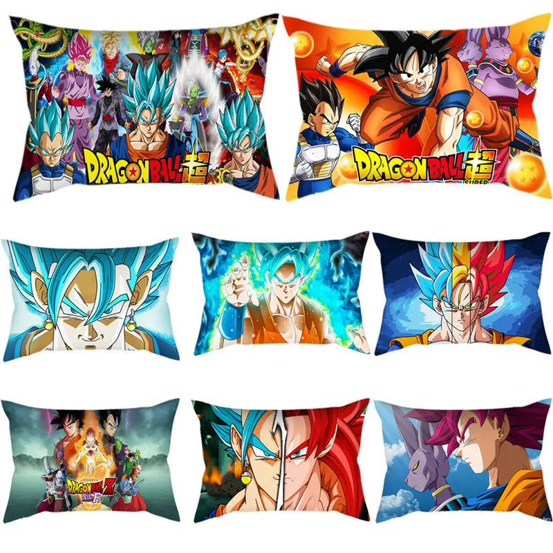 Наволочка в стиле аниме Dragon Ball Z Сон Гоку супер сайянь для гостиной дивана