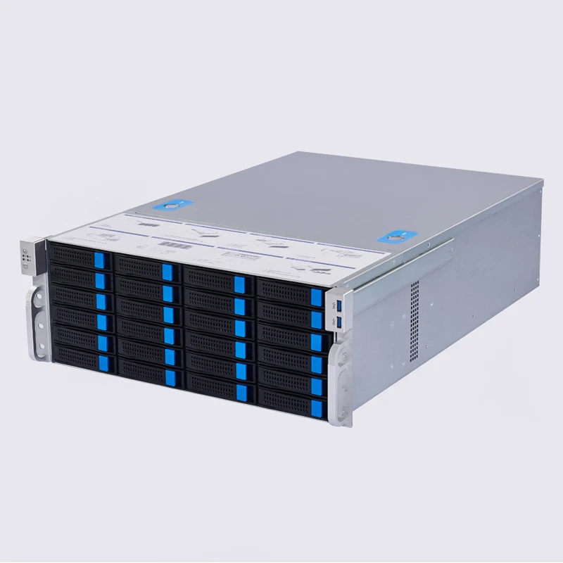 

Fan Long 24 Bay Data Storage Server Case Support ATX 12"x13" And SAS/SATA HDD 4u Hotswap Rackmount Chassis