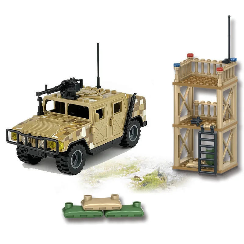 

WWII Military Model Series 2 in 1 Army Armored Vehicle Sentinel Building Blocks Bricks Toys Gifts