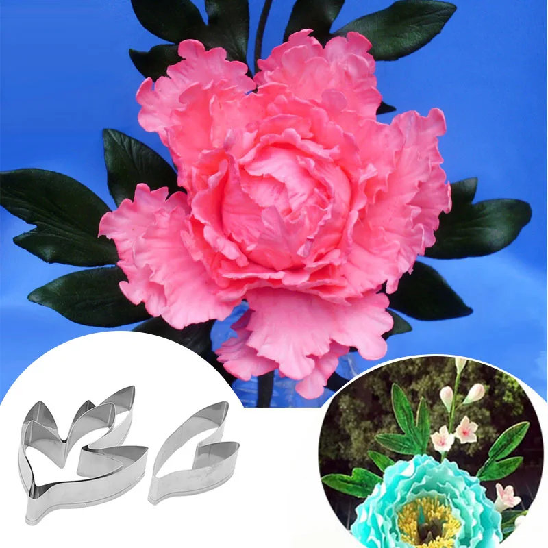 

Набор пресс-форм из нержавеющей стали для вырезания сахарных цветов, пионов, Листьев, фотоэлементов A339