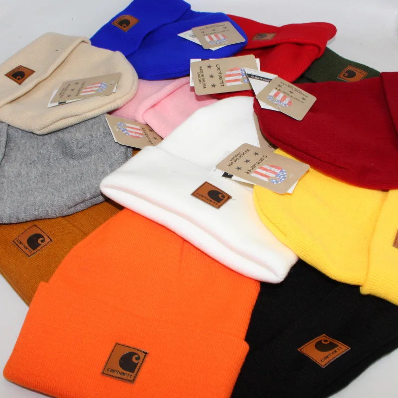 

Multicolor Leather Label Knitted Hat European and American Tooling Ancient Wool Hat Men's and Women's Tide Brand Cold Hat Style