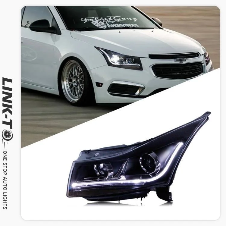 

For Chevrolet Cruze 2009-2013 Headlight Assembly Modified LED Daytime Running Lights Bi-optical Lens Xenon Headlight