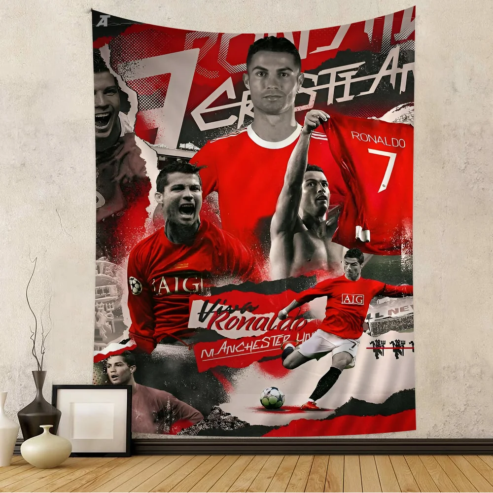 C-Криштиану R-Роналду CR7 аниме гобелен гиппи цветы настенные ковры декор для