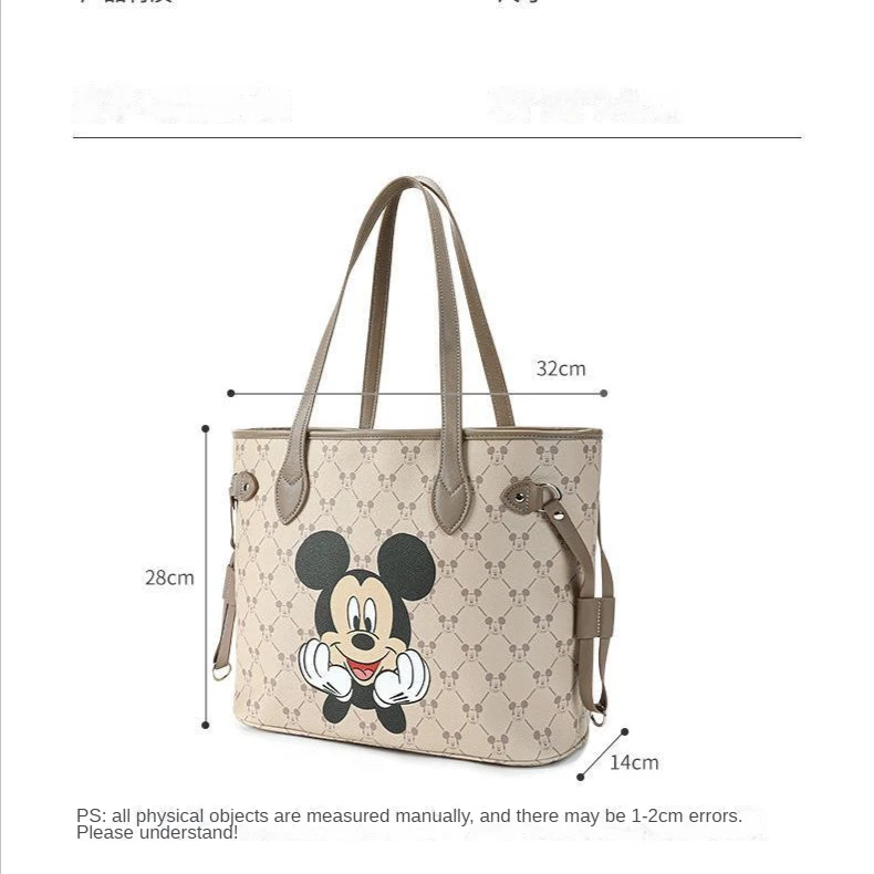 Disney Purse Diaper Bags for Women Mickey Shoulder Bag Tote Mom with Insulated Baby for Women Summer Fashion Luxury Handbags