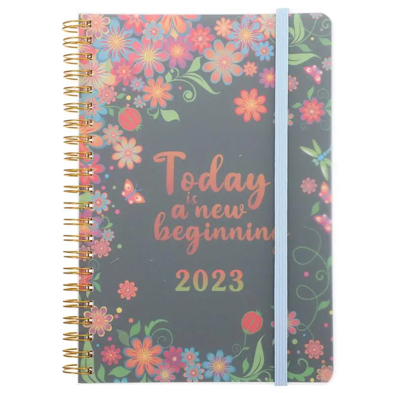 

English Daily Planner Schedule Planning Book Thickened Spiral Notepad for Home