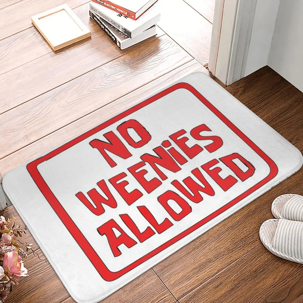 

NO WEENIES ALLOWED 60x40cm Carpet Polyester Floor Mats Mats Customizable Practical Home Decor