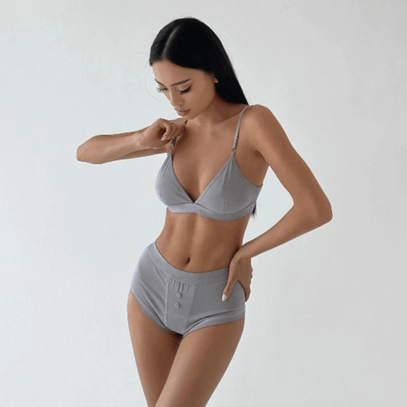 Повседневная однотонная одежда CIBBAR комплект бикини всесезонные Сексуальные