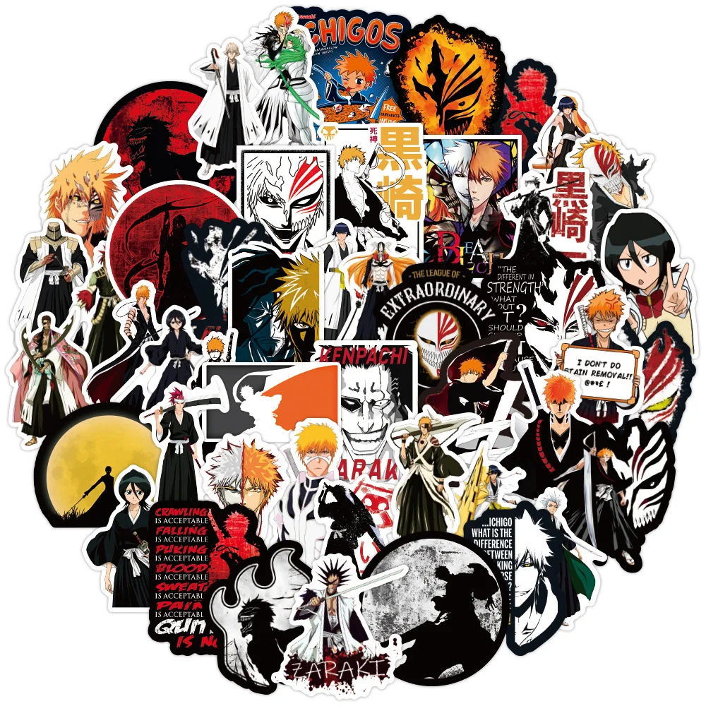 

10/30/50PCS Grim Reaper Japanese Anime Graffiti Waterproof Sticker Creative Trend Decoration Guitar Helmet RefrigeratorWholesale