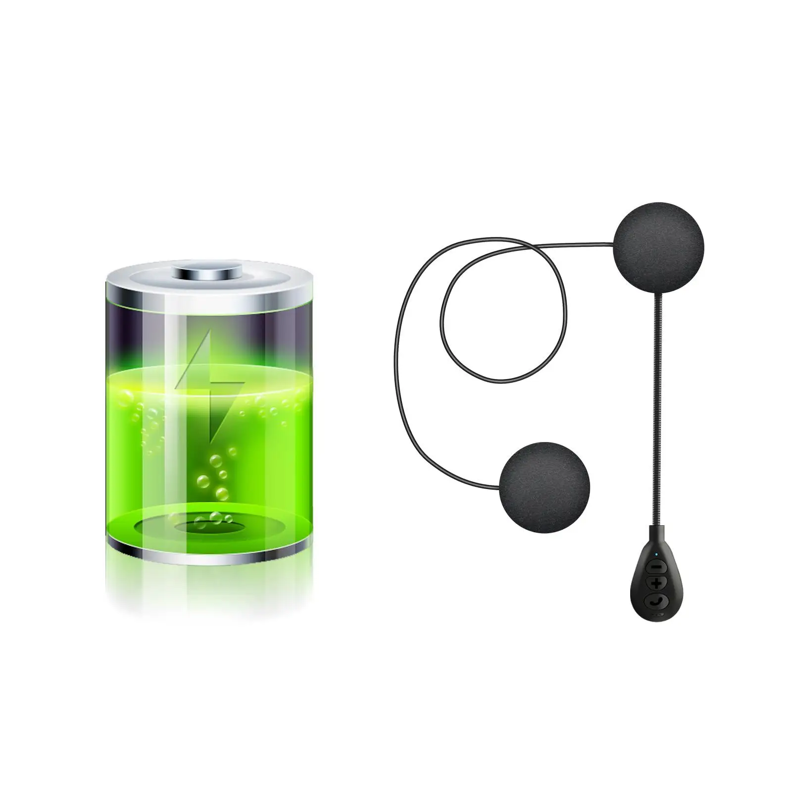 

Bluetooth-гарнитура для мотоциклетного шлема с шумоподавлением, 180 мАч