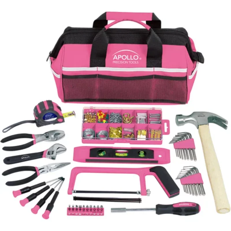 Enlarge DT0020P 201-Piece Household Tool Kit in Tool Bag, Pink