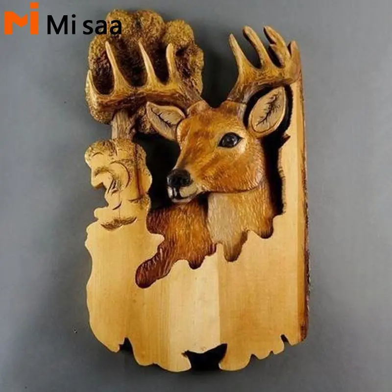 Настенная подвесная скульптура из натурального дерева Экологически чистая