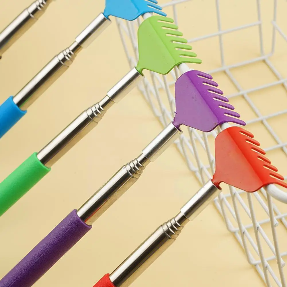 

1pc Steel Adjustable Relax Telescopic Scratcher Tickle Back Massage Itch Anti Massage Stick For Steel Back J8v8