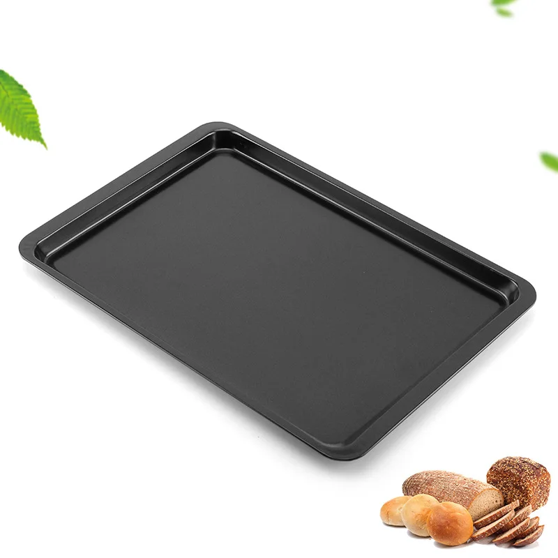 

14-inch rectangular non-stick tray oven shallow tray diy cookie baking tray bread cake baking tools baking pan