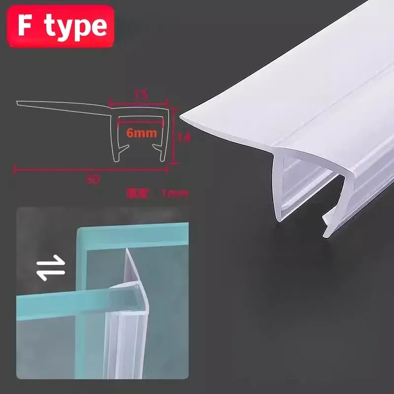 

9-12 мм уплотнительная лента для двери, уплотнительная лента, водонепроницаемая уплотнительная лента для экрана душа, уплотнительная лента для двери, ванны, душа для стекла, дефлектор воды