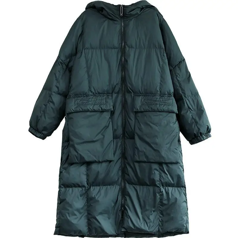 New Winter Coat for Women Down Jackets Coats Parkas Jackets Oversize Hooded Long Down Jacket Warm Big Pocket Fashion Loose