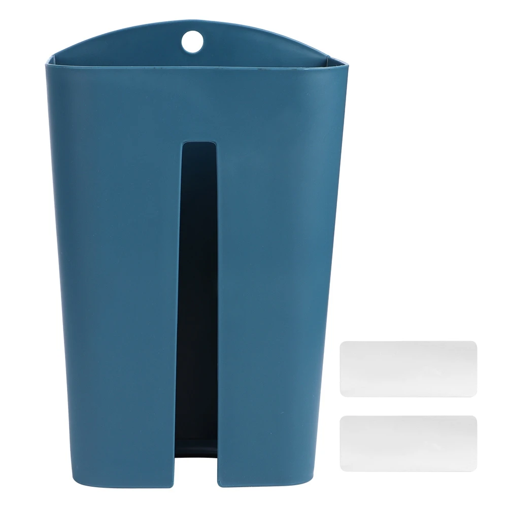 

Wall-Mounted Garbage Trash Bag Storage Holder Tissue Dispenser Container Organizer Kitchen DecorDark Blue