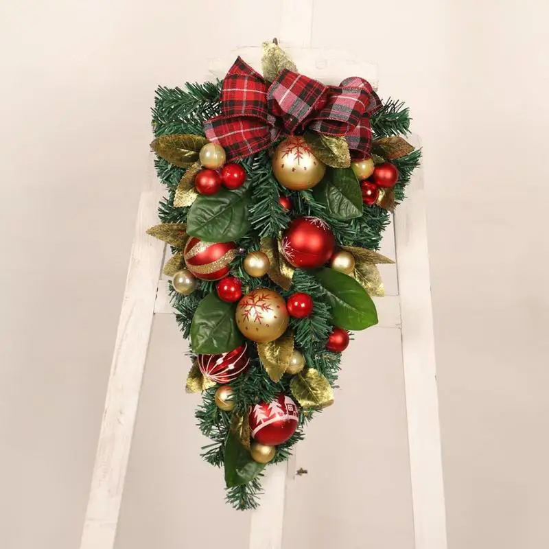 

Christmas Decorations 40cm Christmas Wreath Artificial Wreath Door Hanging Window Props Background Christmas Tree Accessories