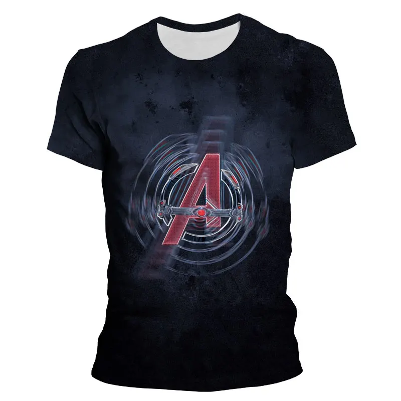 

The Avengers LOGO Men Oversized T-shirts Summer Marvel Movie 3D Print Cool Women T Shirt Streetwear Male Tee Tops Clothing